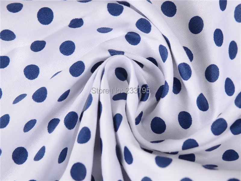 Lowest price! 1 meter Deep Blue Point Assorted round dots Series Cotton Fabric sewing cloth Diy Cloth for Patchwork Tilda AA-002