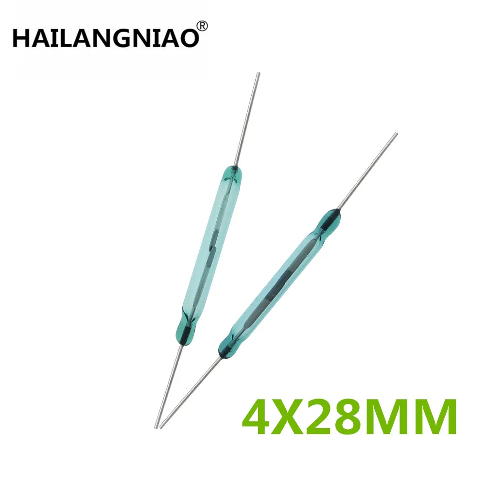 مفتاح تحكم مغناطيسي لأنبوب القصب الجاف ، 10 قطعة ، مفتوح عادة ، 4 × 28 مم