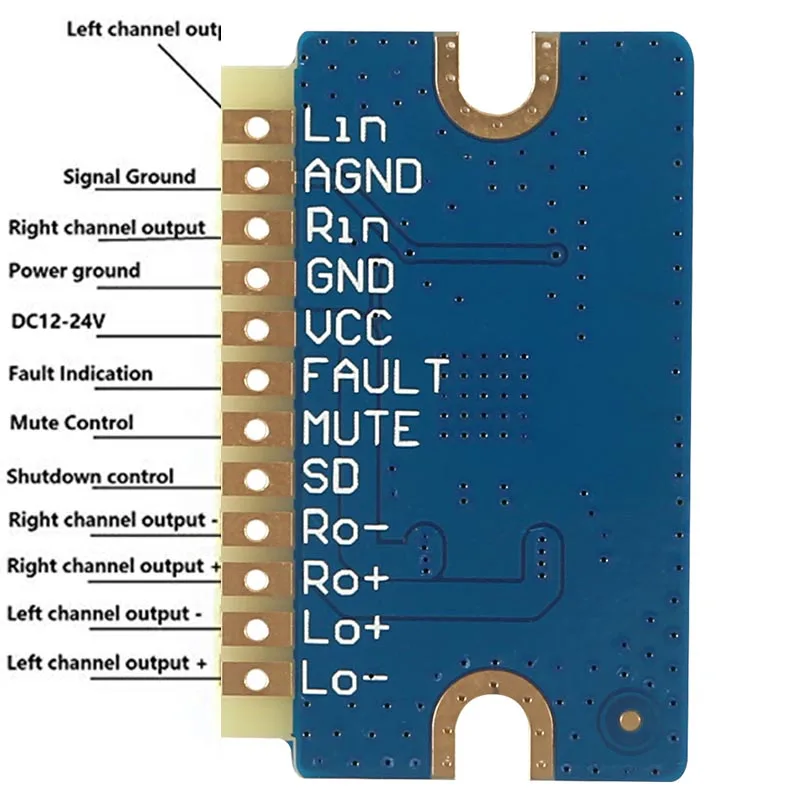 Aokin 20W + 20W 12V 24V Mini Stereo Audio Amplifier Board YL2020 V1.0 Dual Channel Class D AMP Module