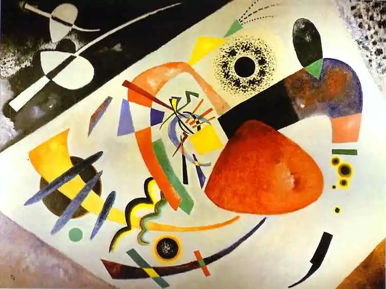 

100% handmade Oil Painting reproduction on linen canvas,Red Spot II 1921 by wassily kandinsky,Museum quality