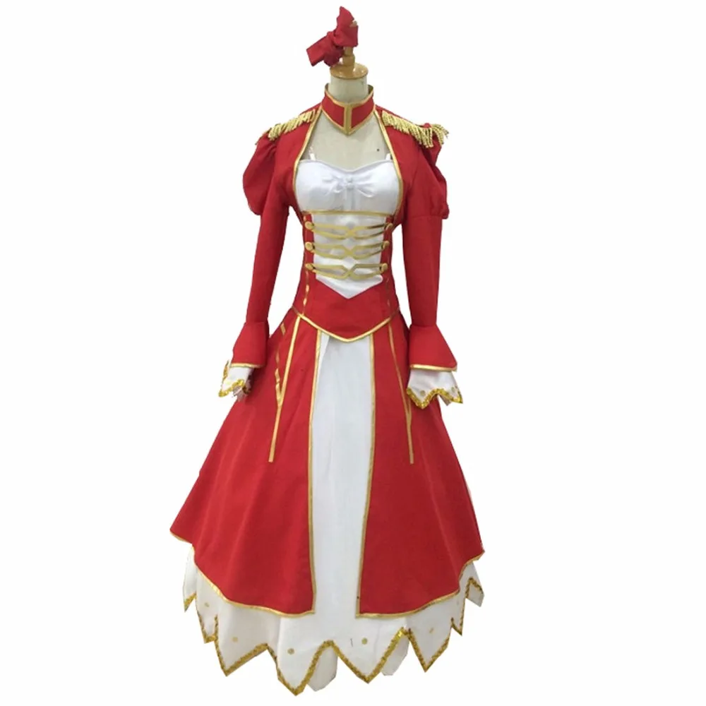 

2018 Saber Fate/EXTRA Cosplay Nero Claudius Caesar Augustus Germanicus Red Saber Dress