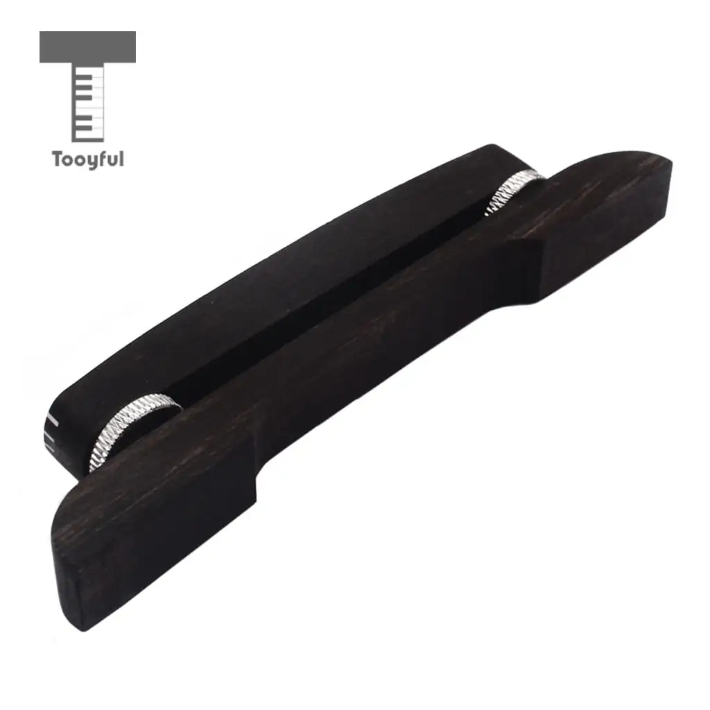 Tooyful Acoustic Guitar Parts Ebony Bridge Adjustable Height for Germany Hofner Jazz Guitar Accs