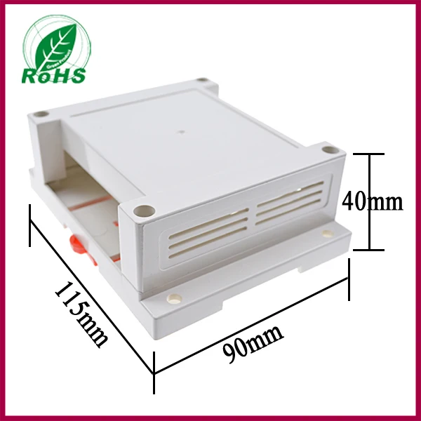 1PCS 115*90*40mm abs plastic box natural color pcb din rail enclosure for industrial application