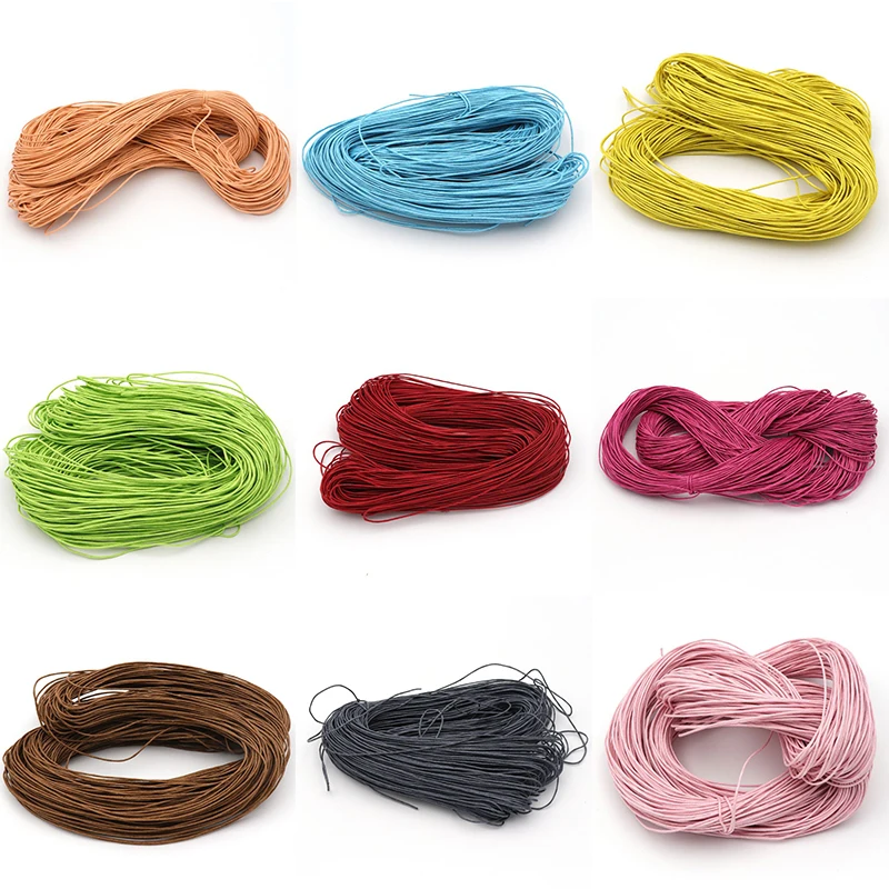 

10 Meter 1mm Waxed Cotton Beading Cord Rope Threads For Making Bracelet Necklace Jewelry Decorative Handcraft Accessories