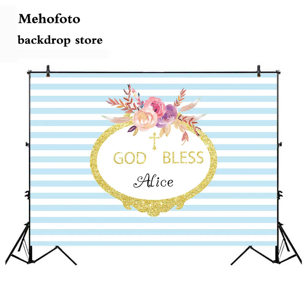  Communion Background for Photo Studio pink God Bless Birthday Flower Banner Decor Backdrops Photography 692