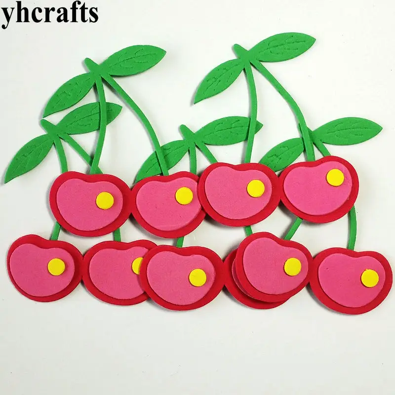 1bag/LOT Cherry Lobster ladybug  Bird Crab Fish Mermaid Snail EVA foam shape without stickers Easter crafts Kids room decoration