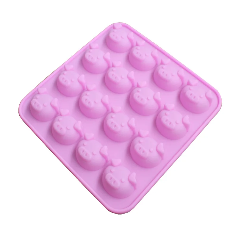 2017 silicone cake mold cute pig head shaped silicone chocolate molds DIY piggy soap mould