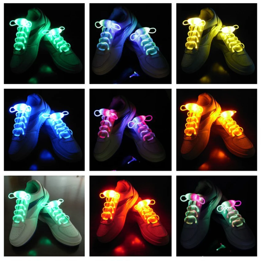 1PC LED Luminous Shoes Strip Night Outdoor Running Sport Shoes Flash Strap Disco Party Club Glow Shoelace Kids Novelty Gift