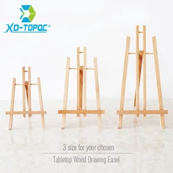 Pine Wood Easel 3 Sizes Tabletop Drawing Artist Wooden Fold Standing Easels Painting Whiteboard Chalk board Easels WE05