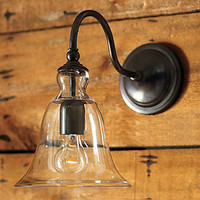 Glass Shade and Metal Bracket Loft Industrial Vintage Edison Wall Light Lamp For Home Wall Sconce