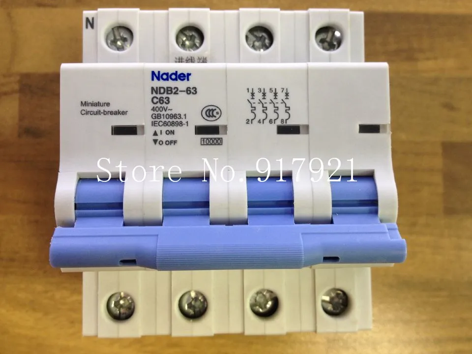 [ZOB] The letter NDB2-63 Nader genuine new C63 mini circuit breaker 4P63A air switch