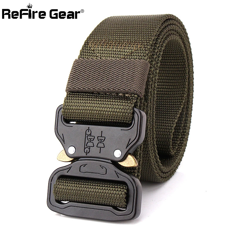 US Army SWAT Combat Tactical Belt Men Thicken Metal Buckle Nylon Military Belts Heavy Duty Molle Carry Survival Waist Belt 3.8cm