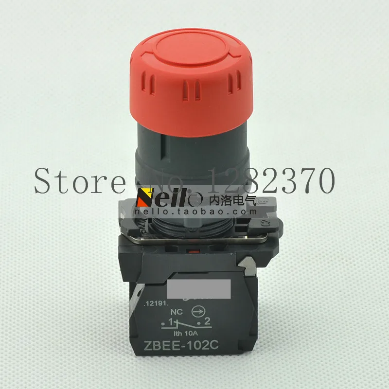 

[ZOB] original small head pushbutton switch 22mm XB5AS442C 30 Turn Reset 1 NC --10pcs/lot