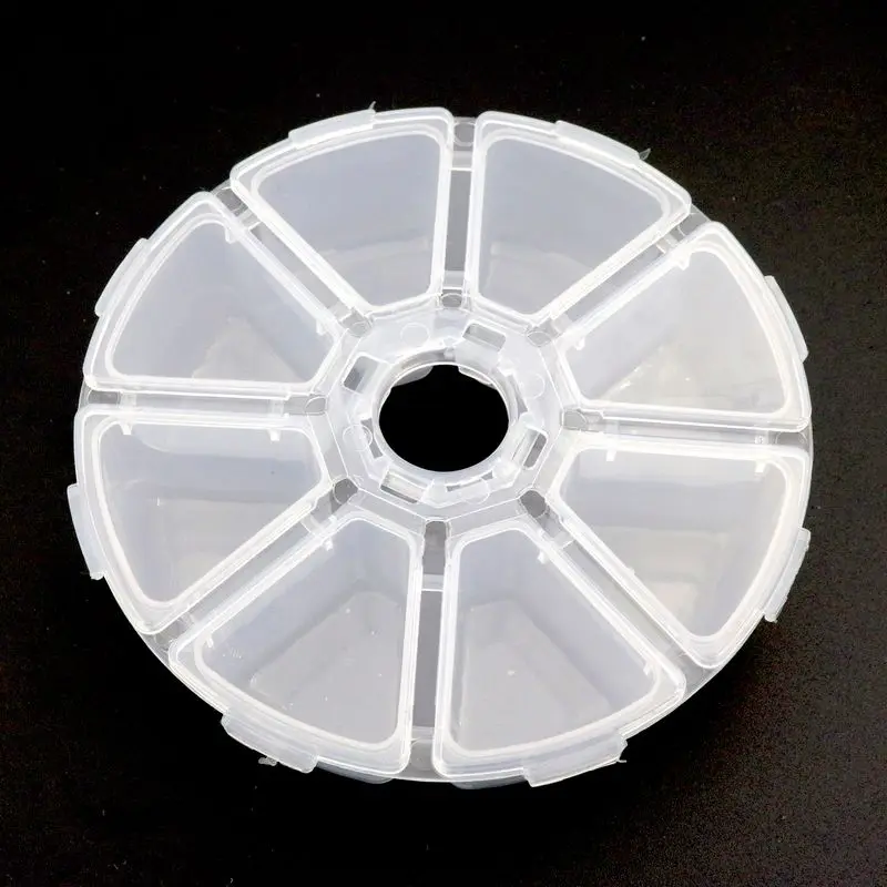 10 cm 8 Grid Tragbare Handwerk Perlen Lagerung Fall Kunststoff Box Für Schmuck Finden Display Organisieren Box Medikament Pille perlen Organizer – Detail 1