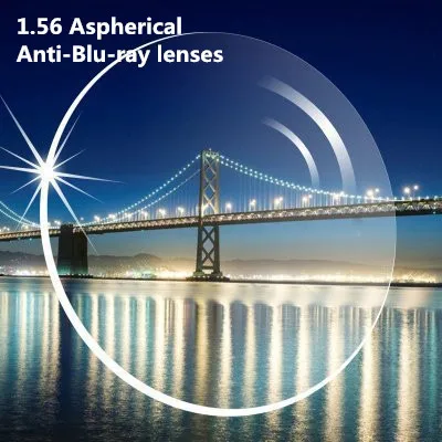 1.56 Index Aspherical Anti-Blue Prescription Lenses Resin Aspheric Glasses Lenses for Myopia/Presbyopia Eyeglasses Lens