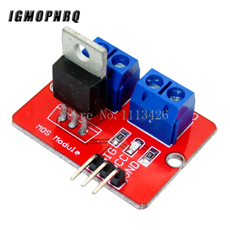 5pcs 0-24V Top Mosfet Button IRF520 MOS Driver Module Voor MCU ARM Raspberry pi