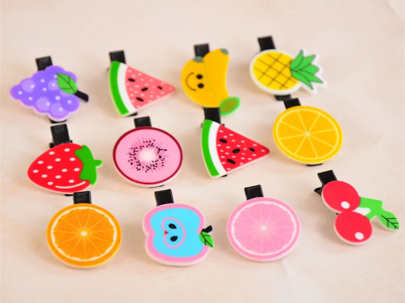 Dog Grooming Clip Pet Dog Hair Hairpin Cartoon fun personalized jewelry Acrylic simulation fruit hair clip