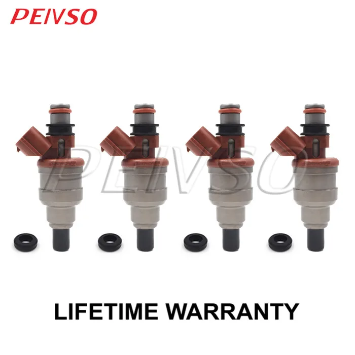 

PEIVSO 4pcs 195500-2120 B61K-13-250 Fuel injector For Mazda&Daihatsu 323 1.6L 1.8L 90~95 / CHARADE 1.3L L4 1989~1992 1955002120