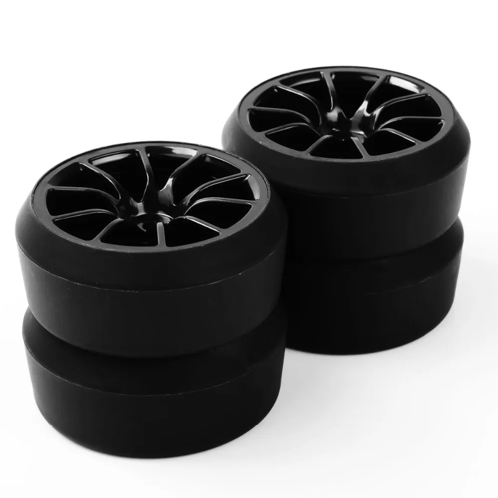 1/10 Wheel Rim Drift Tires RC Drift Tires Wheel Rims for HSP 1:10 RC On-Road Car C12NK+PP0370 6mm Offset