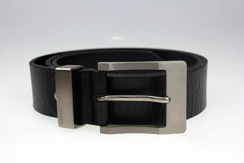 New Arrival width 3.8cm 100% genuine leather belt male cowhide belt for men with titanium alloy pin buckle only one left