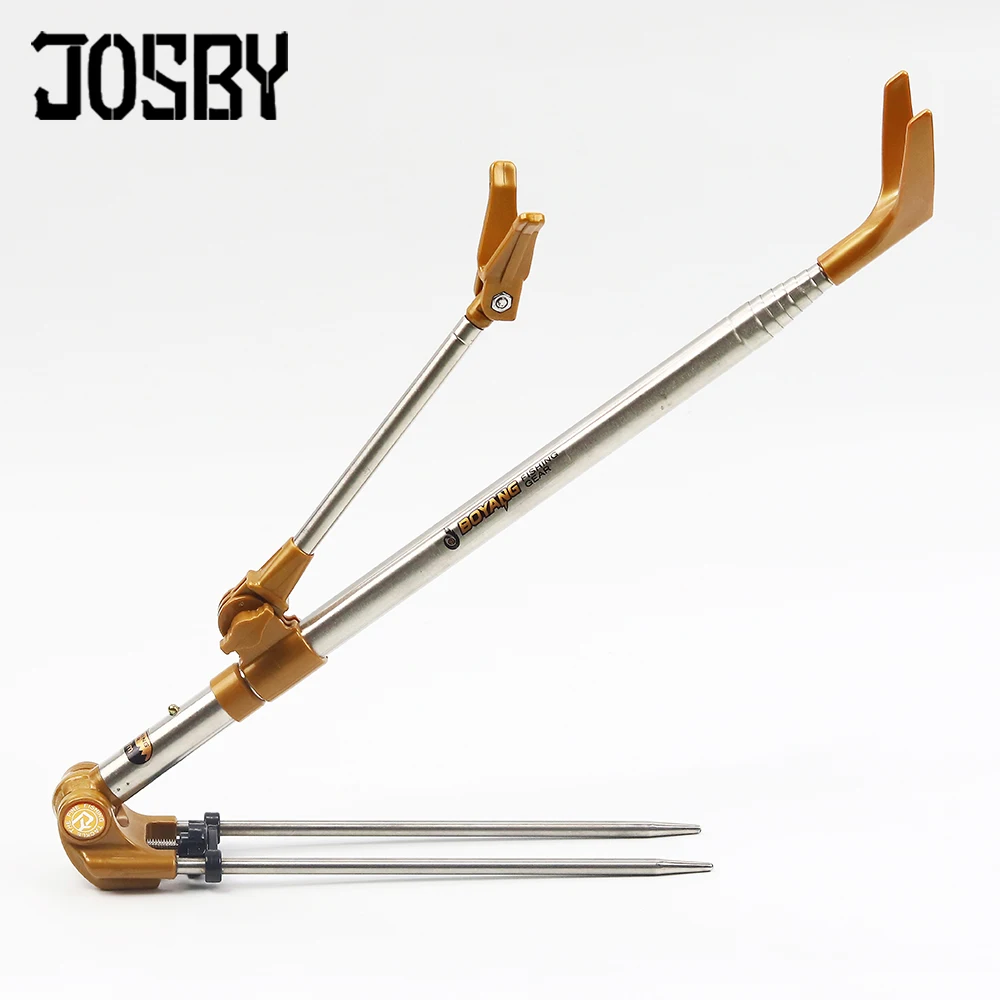 JOSBY 1.7M 2.1M 2.3M canna da pesca staffa portatile pieghevole a scomparsa 5 colore in acciaio inox Canna da pesca Holder telescopico