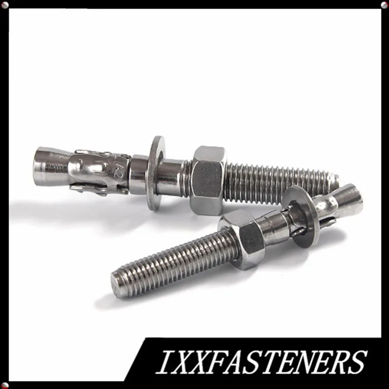 

5PCS M6 M8 M10 M12 M16 316 Stainless Steel Expansion Bolts Wedge Anchor Screw Type Expansion