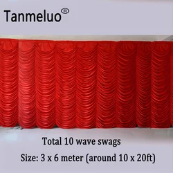 Red Backdrop Curtains for Parties Ice Silk Photobooth Drapes for Wedding Birthday Party Photography Background Drapery Panel