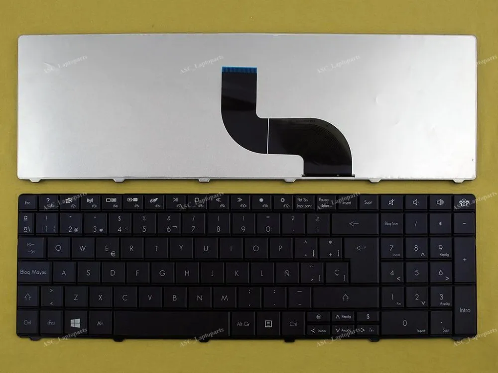 Custodia Inferiore E Poggiapolsi Per Notebook Packard Bell EasyNote TE11, TE11HC, TE11HR, TE11BZ - Nuovo Ricambio Nero