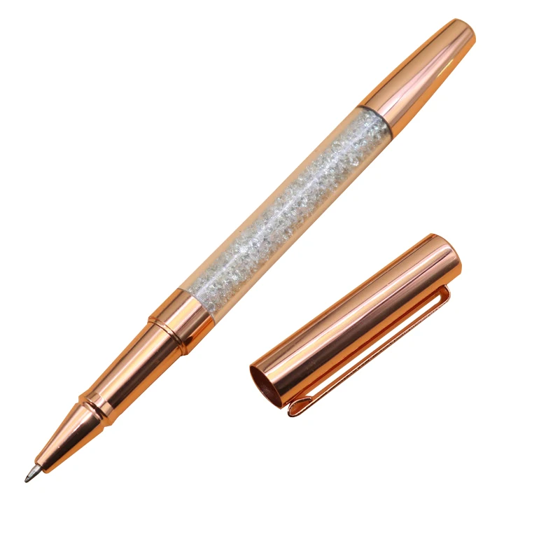 1 Pcs Luxury crystal pen 0.5mm Ballpoint pen Promotion pens Luxury metal crystal pen Student school office friend gift pen