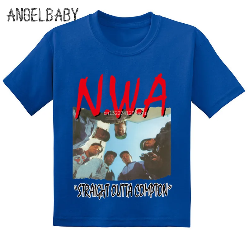 NWA Straight Outta Compton Print Kids T-shirt Baby Girls Summer Cotton Comfortable T shirt Boys Hip Hop Cool Clothes,GKT238