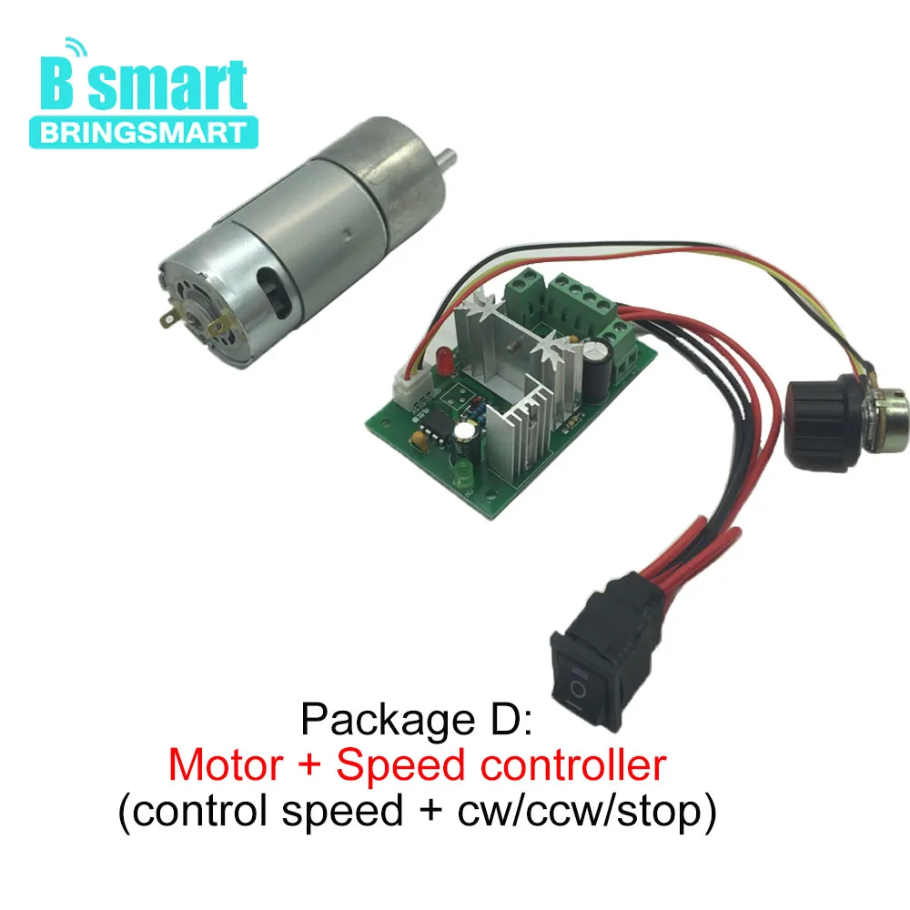 Bringsmart JGB37-550 High Torque 12V DC Motor And DC Gear Motor 6v With DC 12 Volt Reducer Motors Reversed For DIY Motor