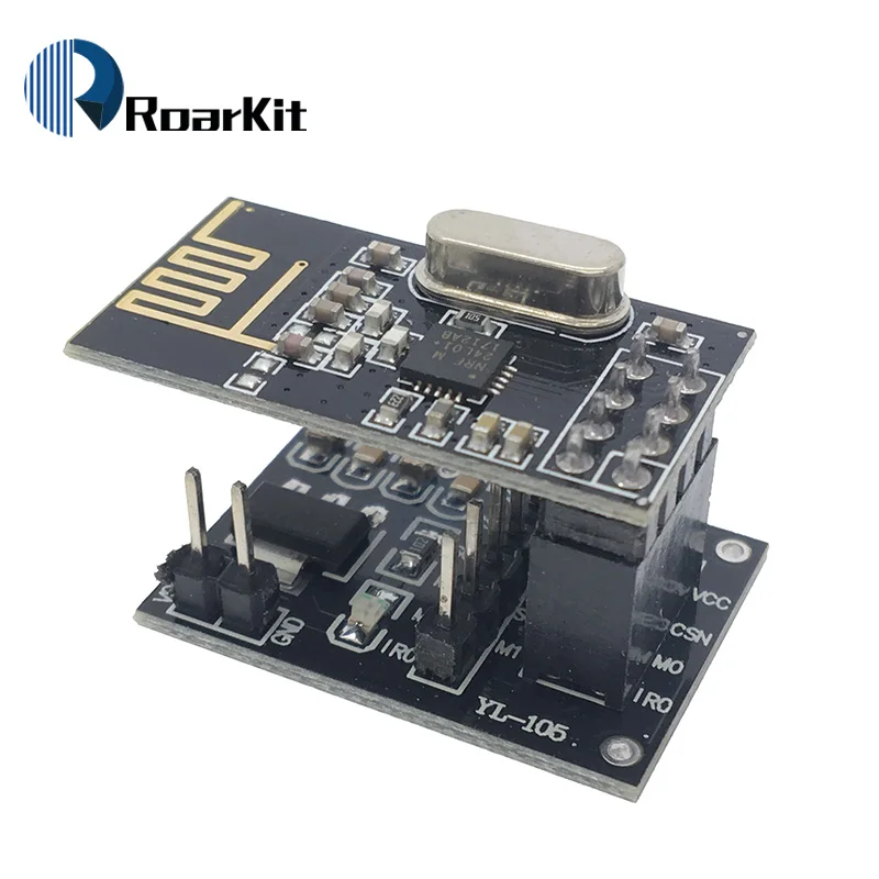 GT-24 NRF24L01+PA+LNA (With Antenna) Socket Adapter Plate Board 2.4G Wireless Data Transmission Module 1100-Meters Long-Distance