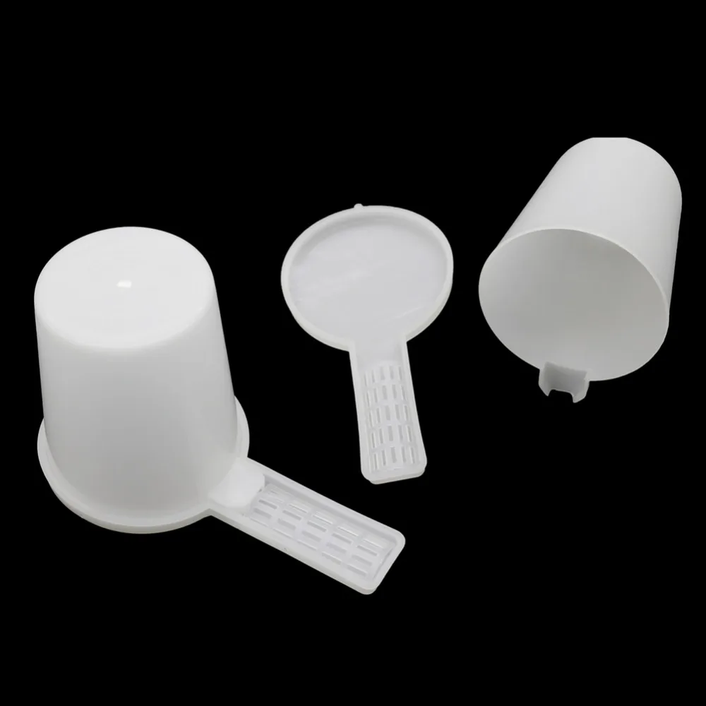 

2 Sets Beekeeper White Plastic Bee Nest Door Feeders Bee Drinking Water Equipment Beekeeping Tool