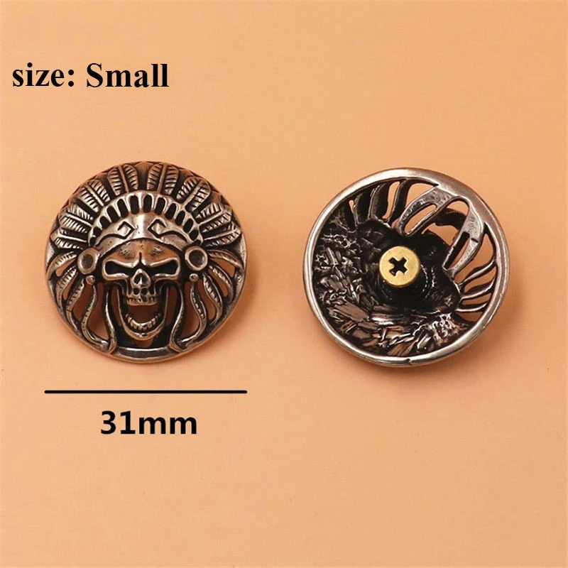 1piece Brass/Cupronickel Gothic Conchos Screwback Rivet Studs Leather Craft Bag Wallet Garment Decoration DIY Accessories