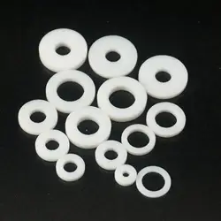 50pcs Sizes O/D 8mm-18mm I/D 3mm-10mm Thick 2mm 3mm 4mm PTFE Flat Washer Gasket Spacer Sealing For Pressure Gage