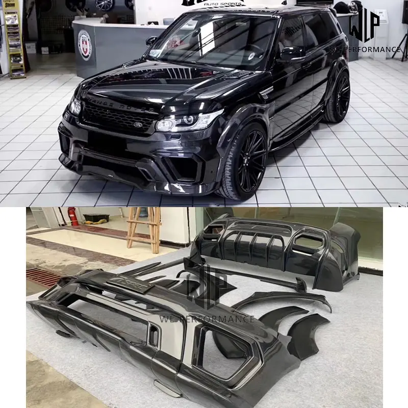 Wysokiej jakości materiały FRP/Carbon fibre zestaw do nadwozia samochodu do Land rovera Range Rover Wide Body Car Styling