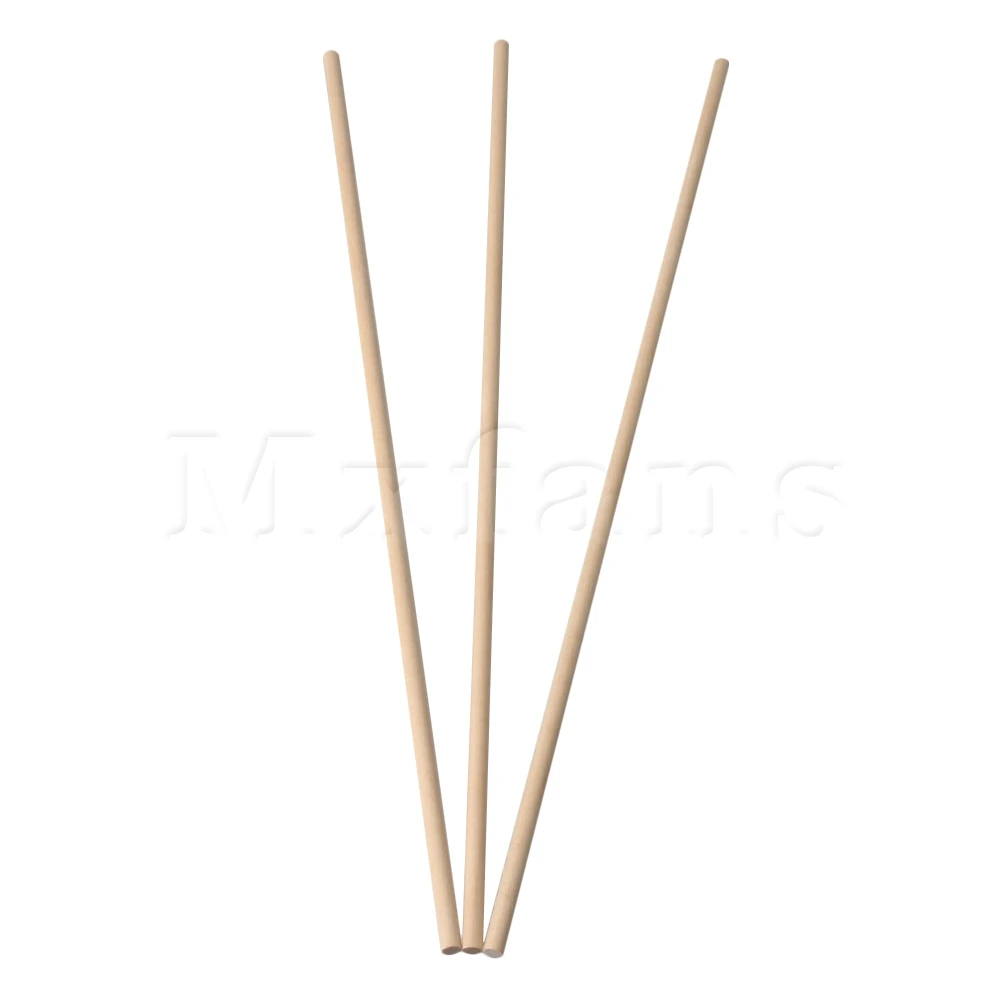 Mxfans 305/400mm Length 5mm Dia Round Birch Wood Sticks  Dowel Rods for Lollies Craft Building Architectural Model Pack of 50