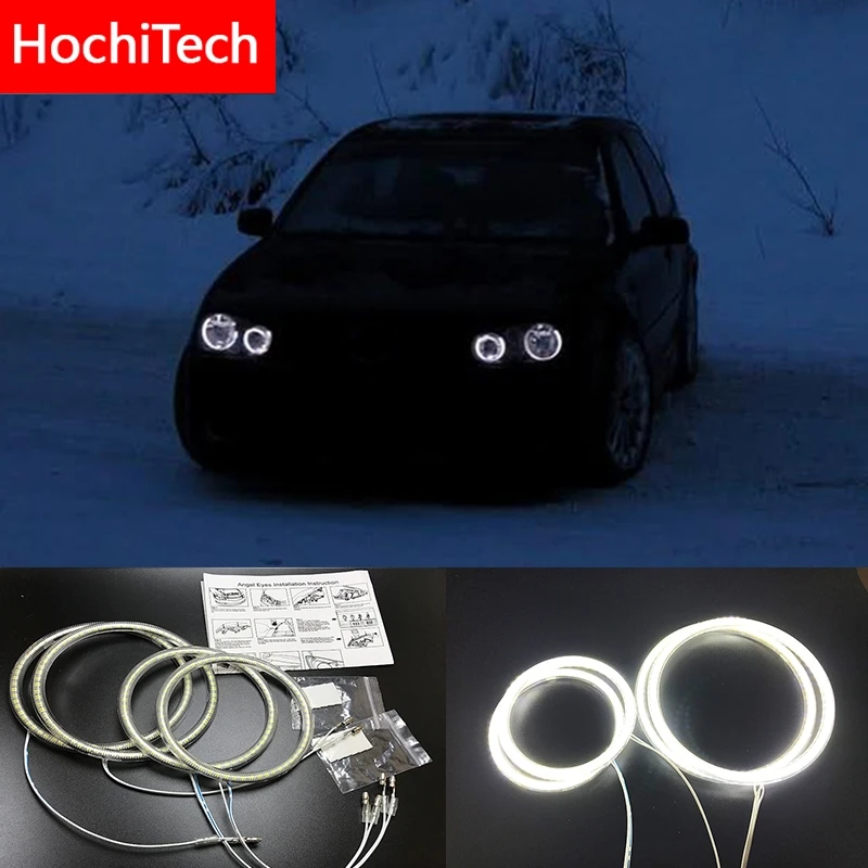 HochiTech for Volkswagen VW golf 4 1998-2004 Ultra bright SMD white LED angel eyes 12V  ring kit daytime running light DRL