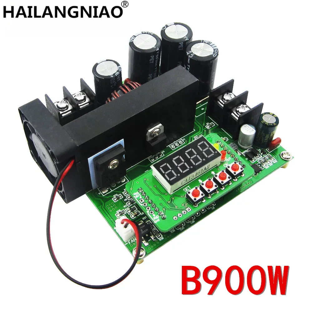 B900W Input 8-60V to 10-120V 900W DC Converter High Precise LED Control Boost Converter DIY Voltage Transformer Module Regulator