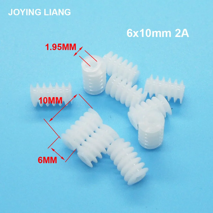 10PCS Sample Worm Gear 3.5*5mm 0.3M / 5x5mm 0.8A 0.4M / 6x8mm 6x10mm 0.5M 2A DIY Toy Models Transmission Helical Gears