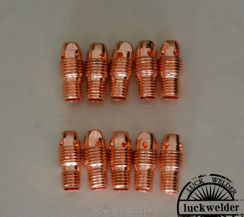 10pcs 13N27 2.0 มม.5/64 "COLLET Body Electrodes Fit WP-9 20 ไฟฉายเชื่อม TIG