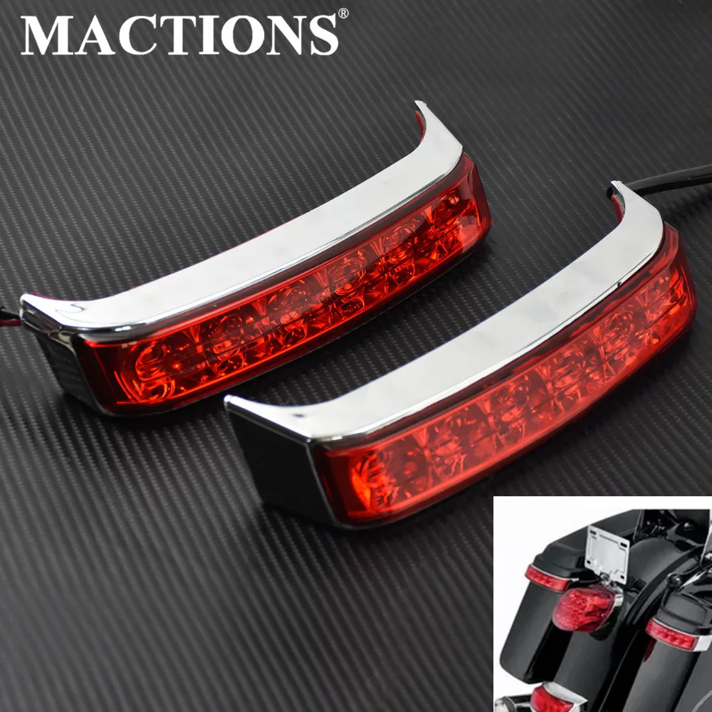Tył motocykla sakwa bagaż lampa tylna wkręcana lampa osłona obiektywu dla Harley Touring Road King FLHR 2014-2021 2022 Ultra Limited