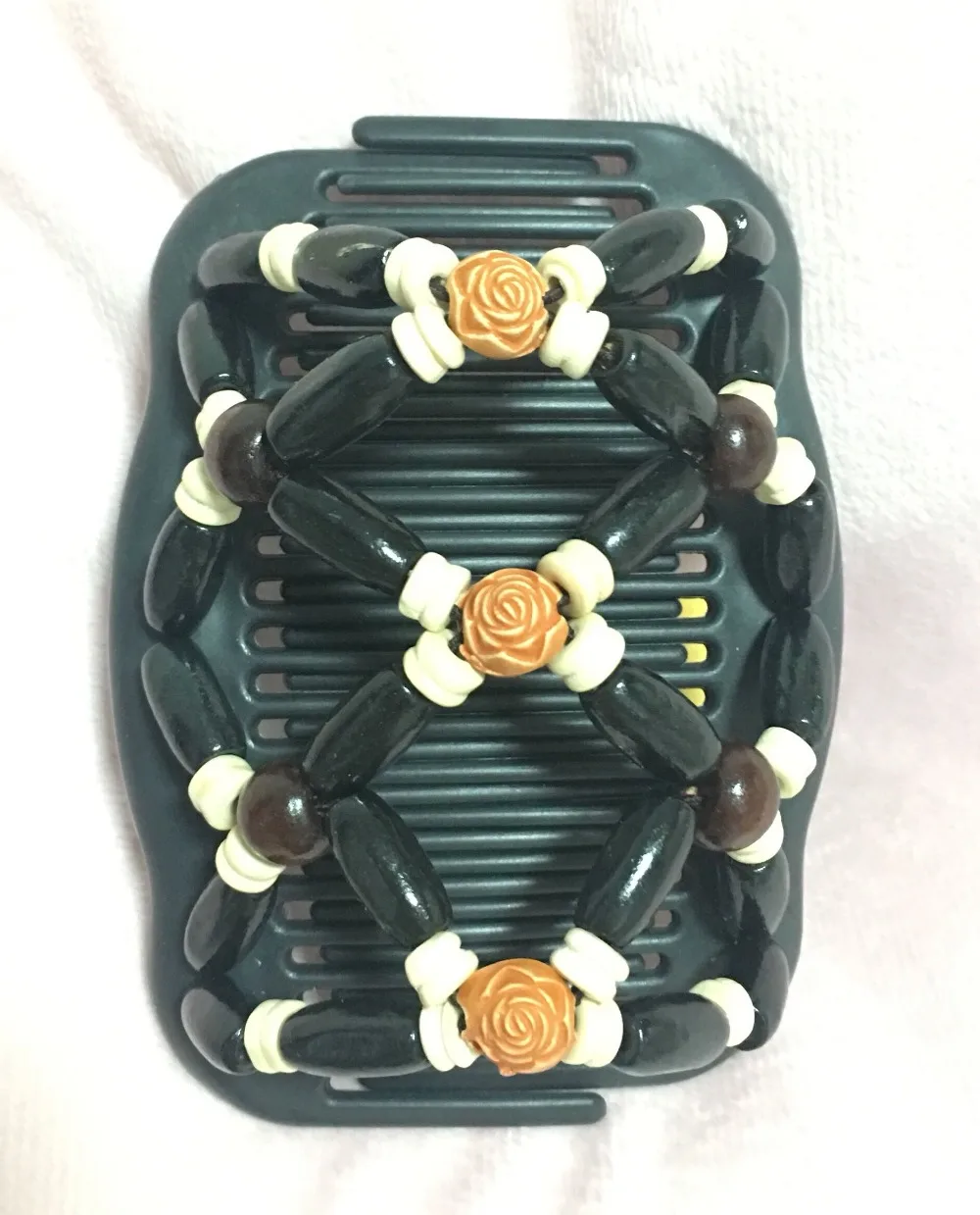 

1 pcs/lot african butterfly Classical flower beads Magic Hair Combs Accessories for woman