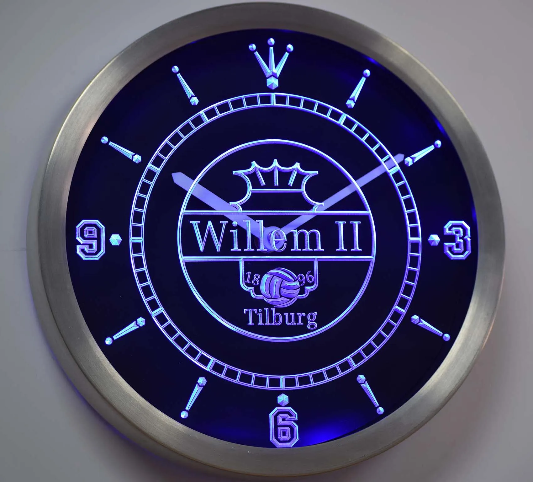 nc1021 Willem II Tilburg Eredivisie Football Neon Light Signs LED Wall Clock