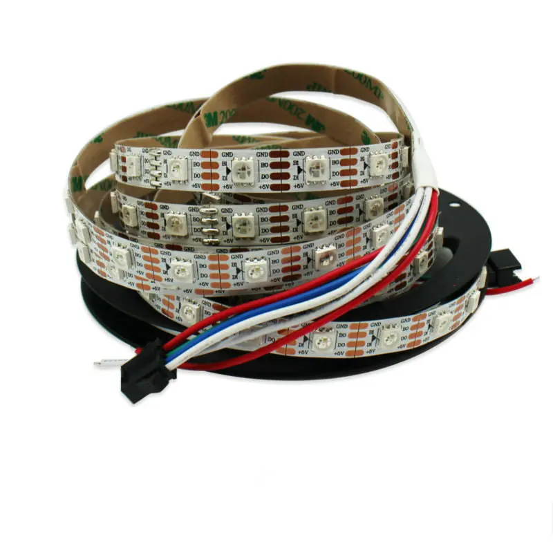 16.4ft 5M DC5V 300Pixels WS2813 IC Upgraded WS2812B Individually Addressable LED strip light RGB Dual data line 5050SMD 60Leds/M