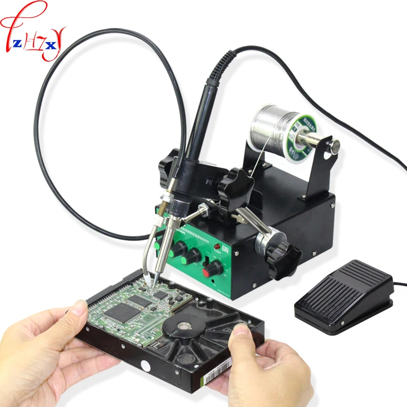 1pc LA814060 Desktop pedal automatic feed tin thermostatic welding table multi-function pedal automatic welding table 220V 60W