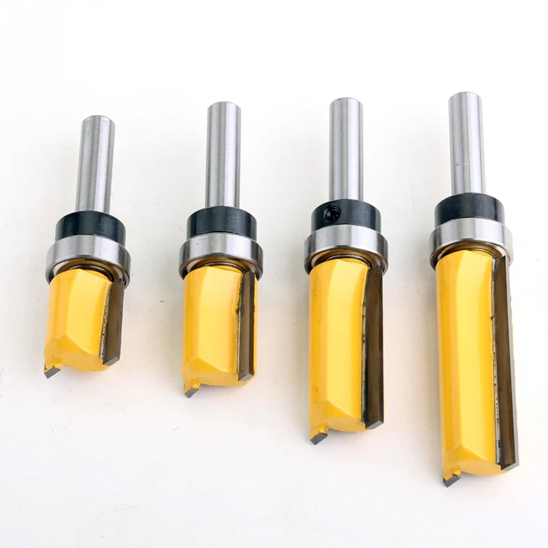 1Pc 8Mm Schacht Template Trim Scharnier Pengaten Router Bit Rechte Frees Trimmer Reiniging Flush Trim Tenon Cutter forwoodworking