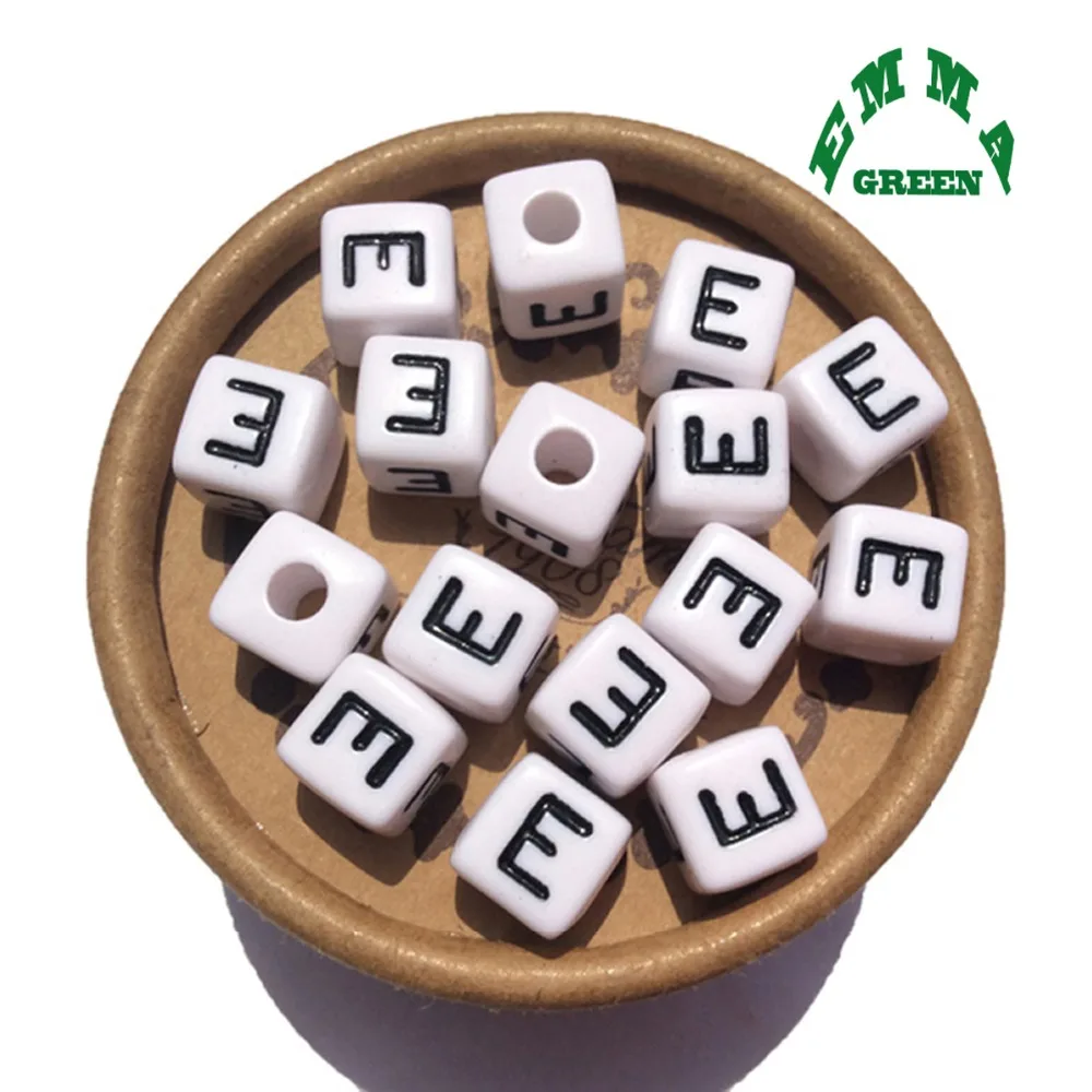 Acryic Letter Beads for Kids Jewelry Making 10mm 550pcs A-Z White Vowel Alphabets With Hole Loose Spacers Fit Women Bracelets