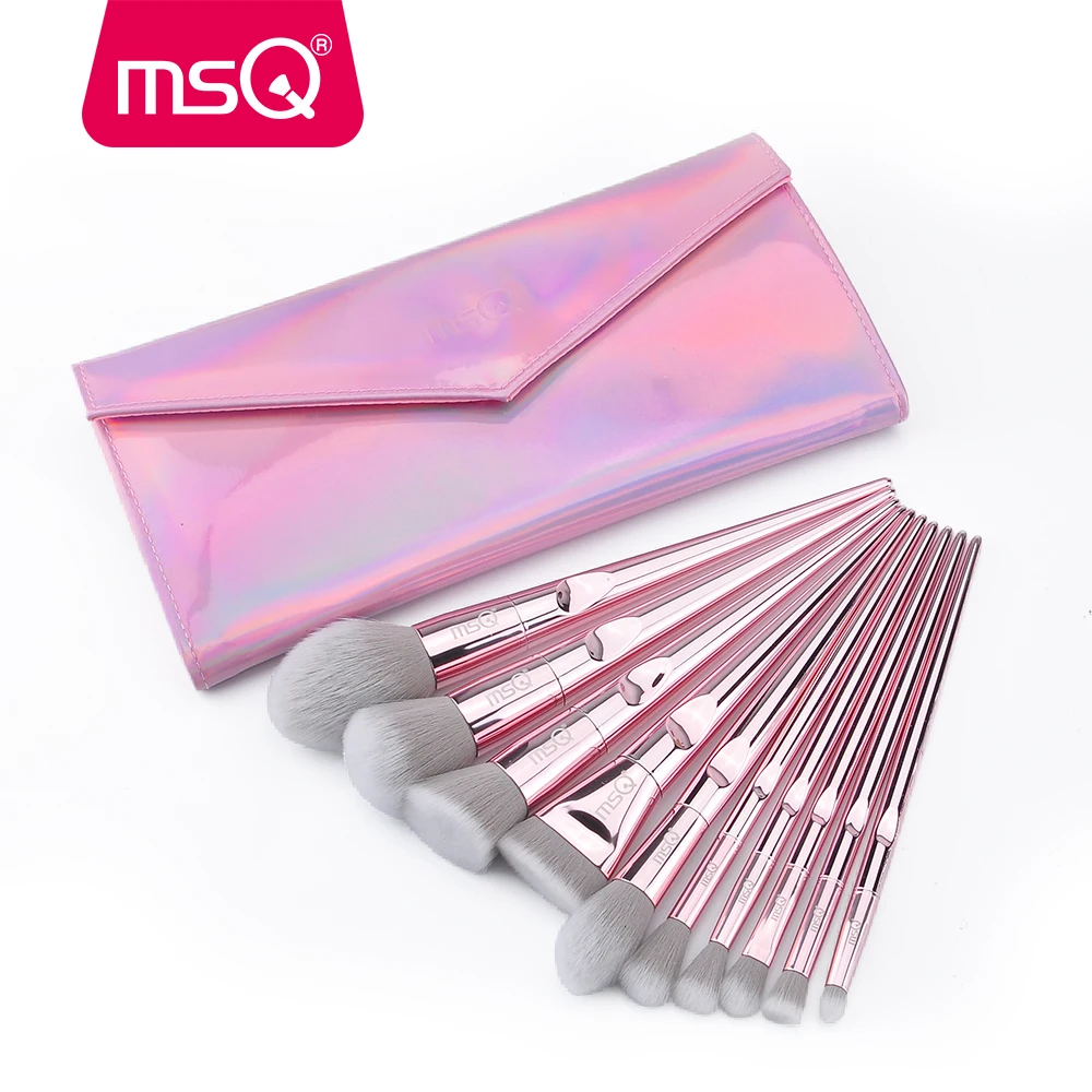 MSQ 10pcs Makeup Brushes Set Blusher Foundation Eyeshadow Make Up Brushes Kit Professional pincel maquiagem Travel Make Up Tool