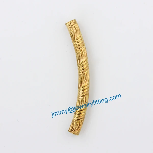 

Jewelry findings Brass metal tube beads spacer beads Carved tube Beads for jewelry making3*30mm